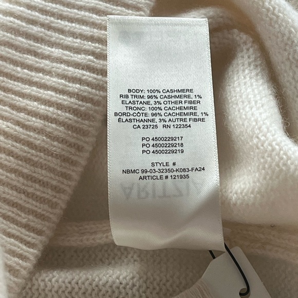 Aritzia Cashmere Mockneck Women's Cream Knit Turtleneck Cozy Sweater Sz XS - Picture 11 of 11
